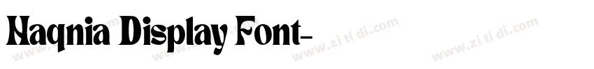 Haqnia Display Font字体转换